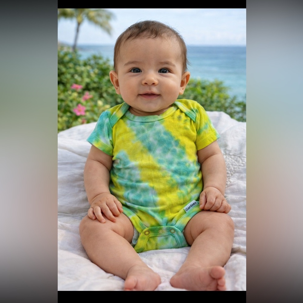 Gerber Tie-Dye Bodysuit - Yellow and Green